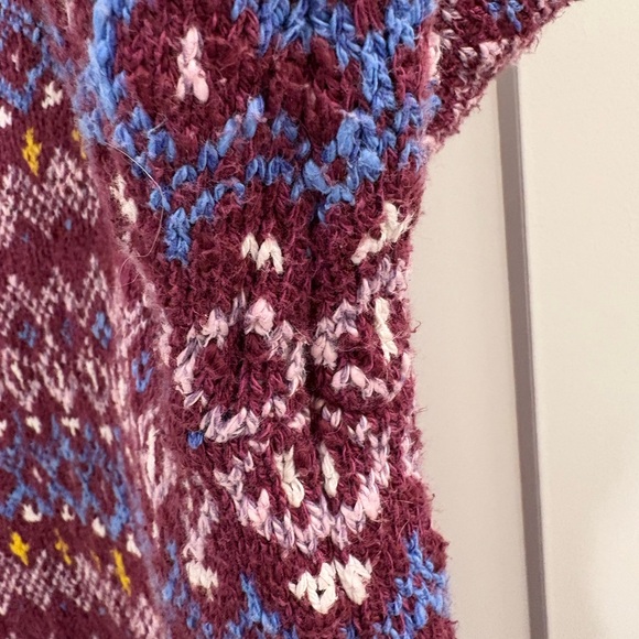 LL Bean Cotton Ragg Fair Isle Cardigan Sweater - Picture 12 of 15